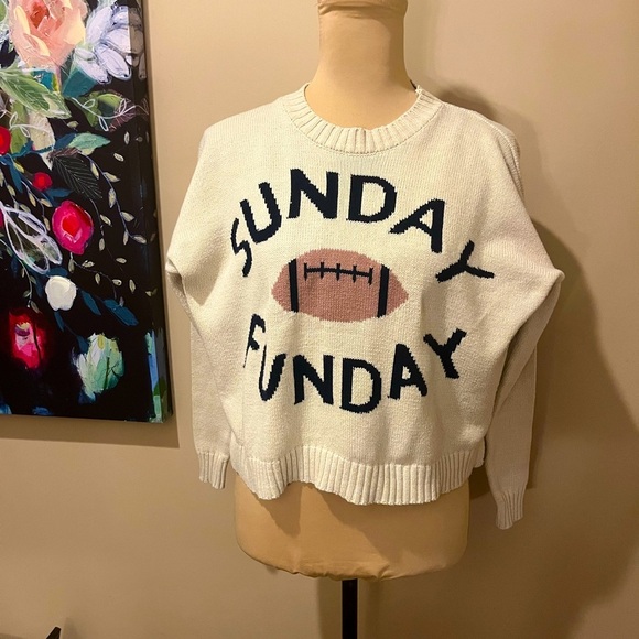 Sunday Funday Women's Sweater - Cream - Picture 1 of 9
